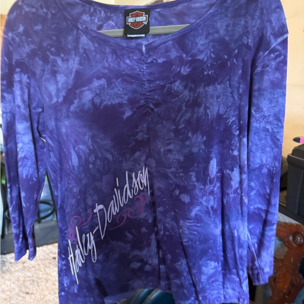 Harley-Davidson Purple Tie-Dye Top